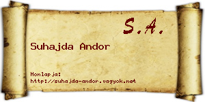 Suhajda Andor névjegykártya